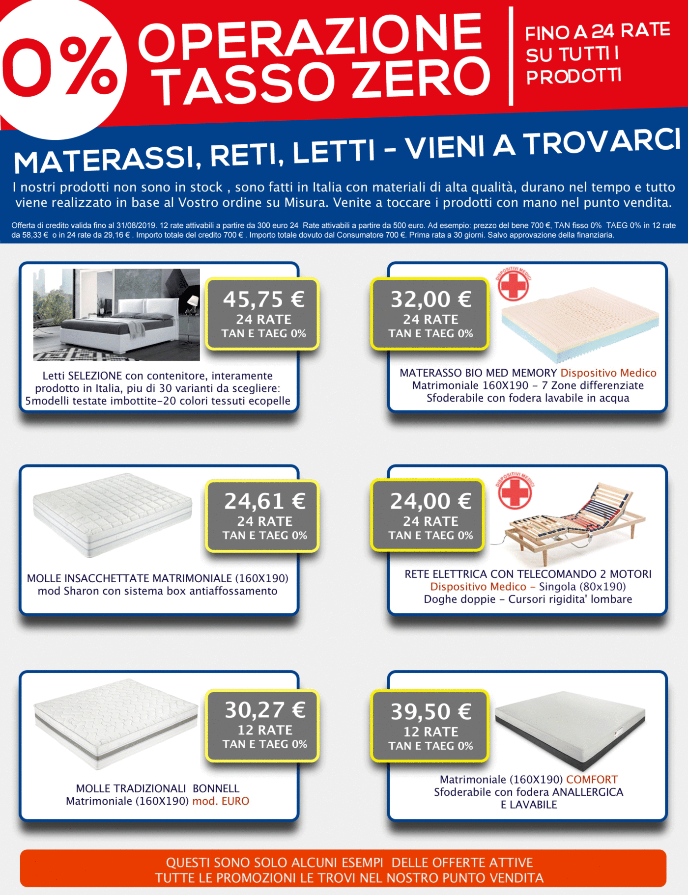 Promo Italia Materassi Prezzi.Promo 2019 Artigiana Materassi Srl
